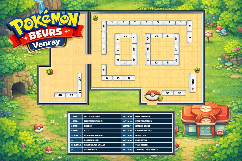 Plattegrond Pokemon Beurs Venray